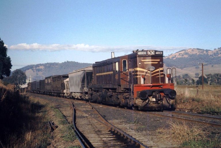 48 Class locomotive hauling freight